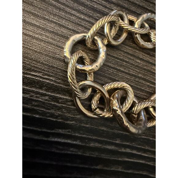 6/$25 LOFT Silver & Light Gold Chain Bracelet - Picture 2 of 4